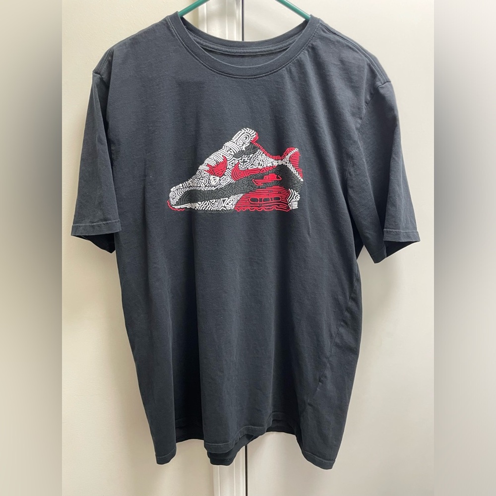 Mens Nike Air Max 90 Black Red T-Shirt Size XL